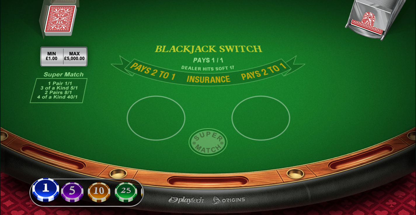 Blackjack Switch by Playtech